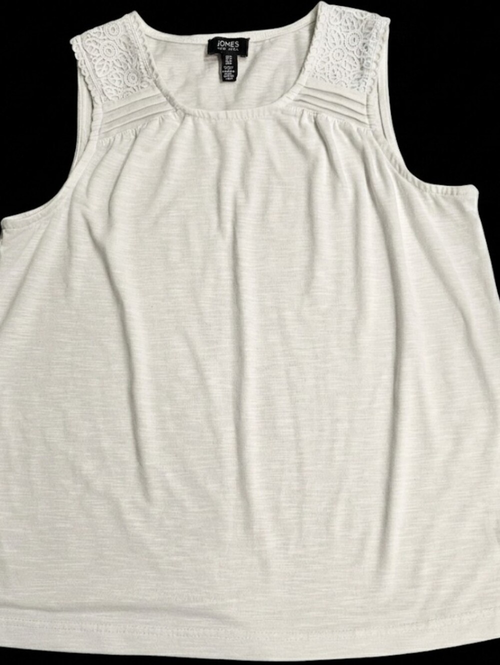 M- Jones- White Tank Top